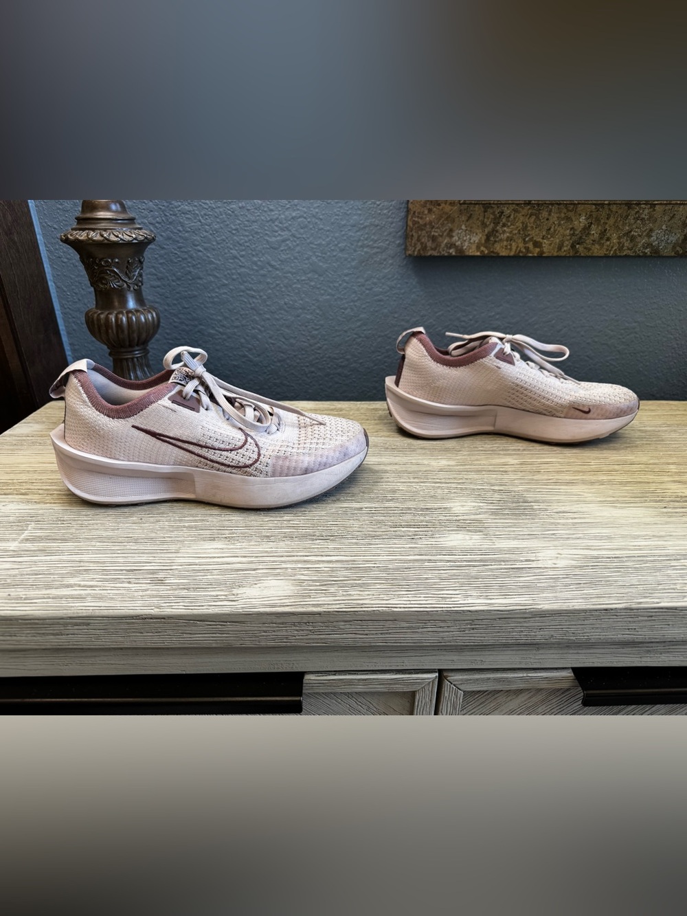 Nike Women's Light Pink and Mauve Running Shoes - EUC!!!